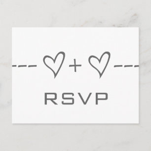 Carte postale RSVP Gray Heart Equation
