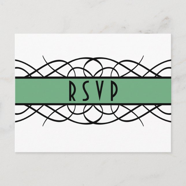 Carte postale RSVP Green Deco (Devant)