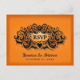 Carte postale RSVP Halloween Bold Orange Black MEN