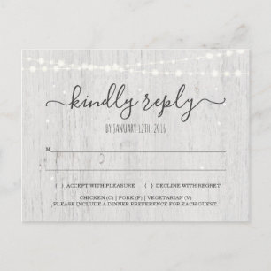 Carte postale RSVP Hiver rustique
