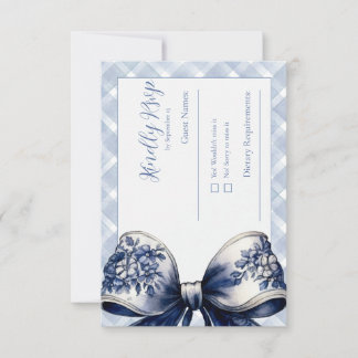 Carte postale RSVP inspirée par Blue Croquette
