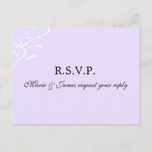 Carte postale RSVP Lavendar léger et respirant