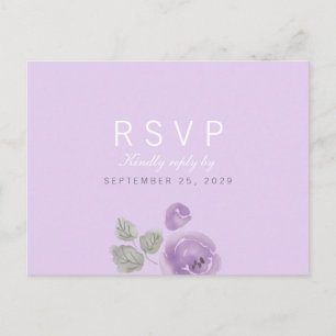 Carte postale RSVP Lilac Watercolor Roses
