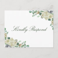 Carte postale RSVP Megan Simple Mariage