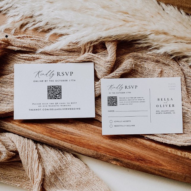 Carte postale RSVP minimaliste simple (Créateur téléchargé)