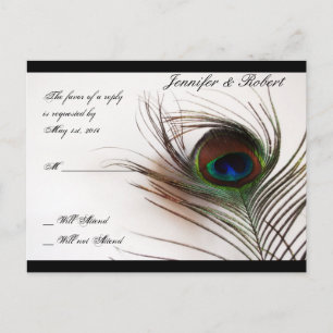 Carte postale RSVP Peacock Feather Glamer