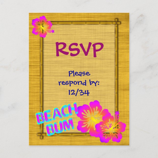 Carte postale RSVP personnalisée (Devant)