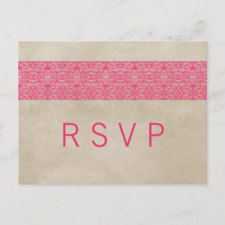 Carte postale RSVP Pink Rustique