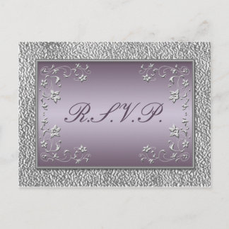 Carte postale RSVP Plum and Pewal Floral
