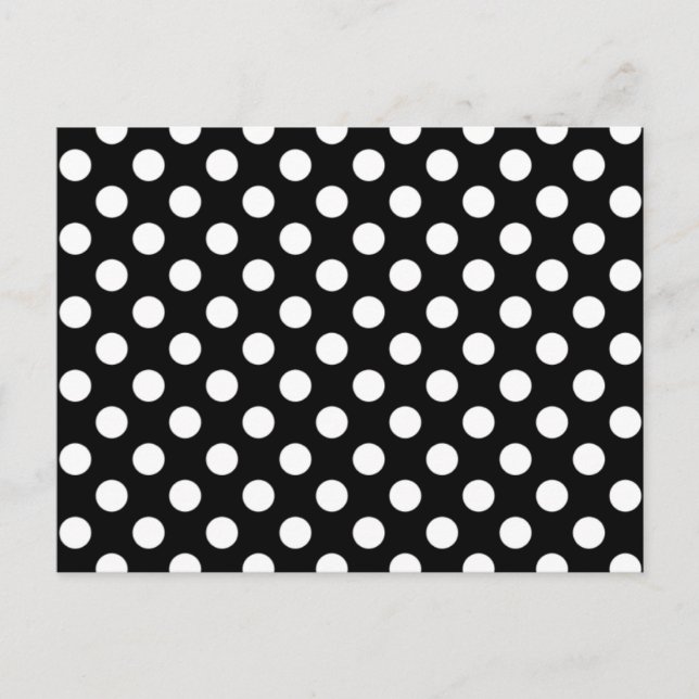 Carte postale RSVP Polka Noir et Blanc (Devant)