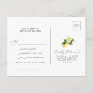 Carte postale RSVP pour chanson de jardin de citro