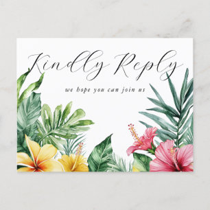 Carte postale RSVP pour demande de chanson florale