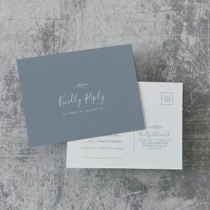 Carte postale RSVP pour demande de chansons bleues