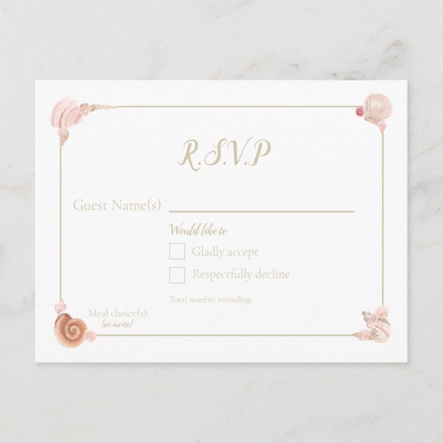 Carte postale RSVP pour les coques de mer (Devant)