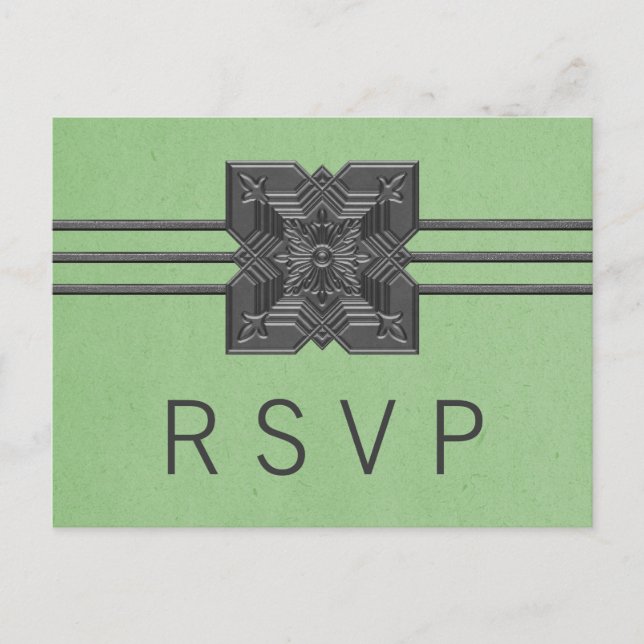 Carte postale RSVP pour Medallion Verte (Devant)