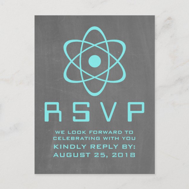 Carte postale RSVP pour tableau de bord atomique A (Devant)