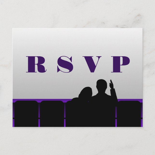 Carte postale RSVP, Purple (Devant)