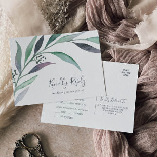 Carte Postale RSVP Purple Green Eucalyptus Choix