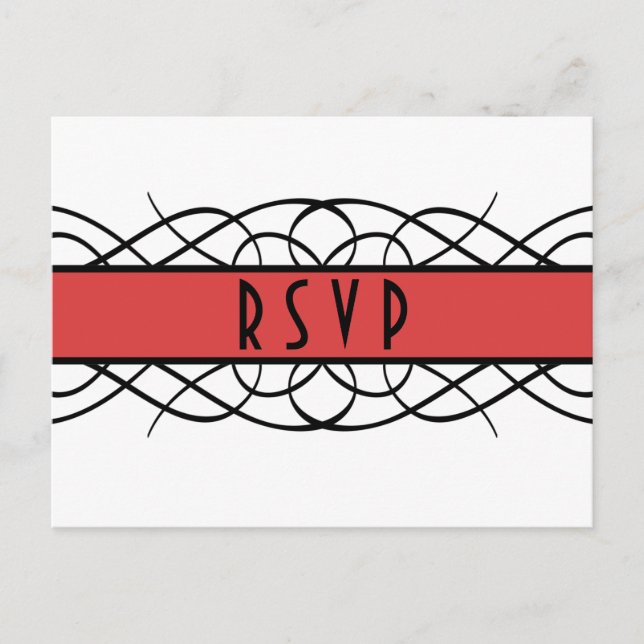 Carte postale RSVP Red Deco (Devant)