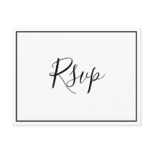 Carte postale RSVP Script Whimsical