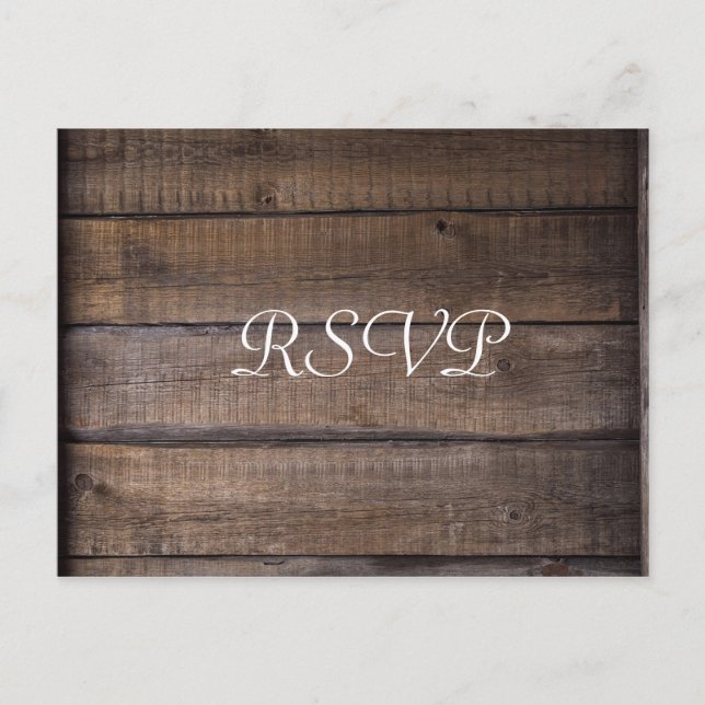 Carte postale RSVP simple et moderne pour mariage  (Devant)