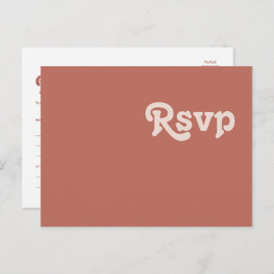 Carte postale RSVP simple Retro Old Rose Menu Choi