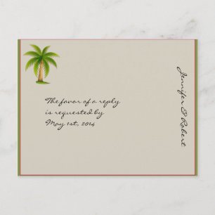 Carte postale RSVP Tropical Palm Tree