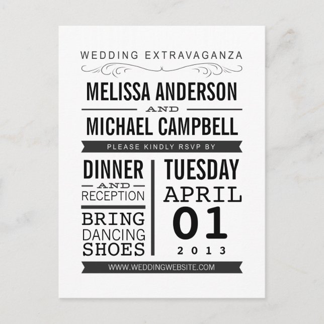 Carte postale RSVP vintage (Devant)