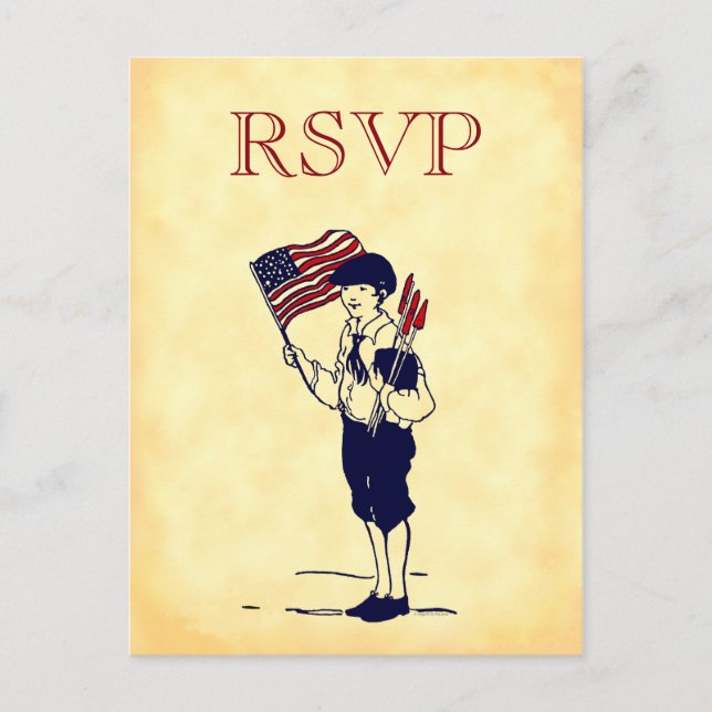 Carte postale RSVP Vintage 4 juillet (Devant)