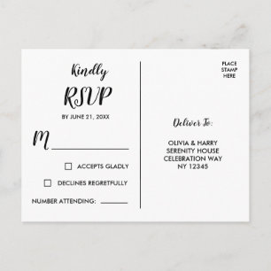 Carte postale RSVP Watercolor Country Flowers