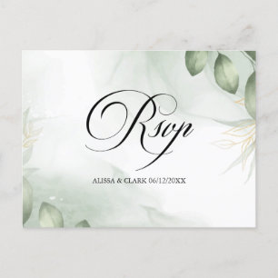 Carte postale RSVP Watercolor moderne