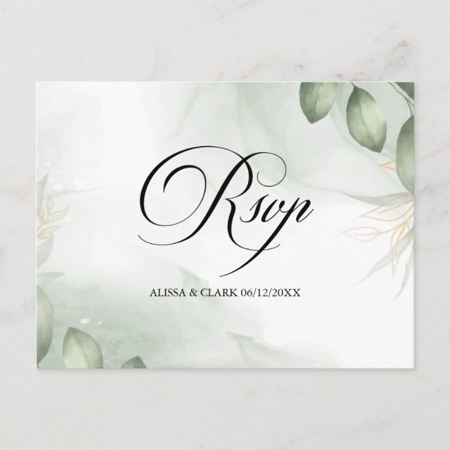 Carte postale RSVP Watercolor moderne (Devant)