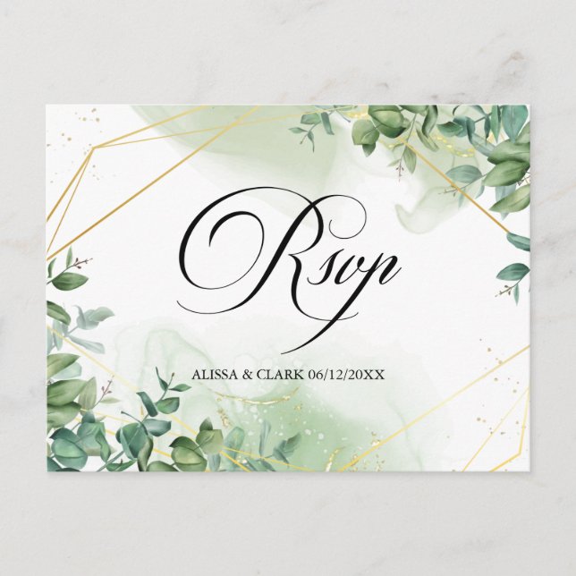 Carte postale RSVP Watercolor moderne (Devant)