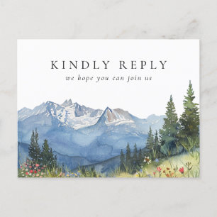 Carte postale RSVP Watercolor Mountain