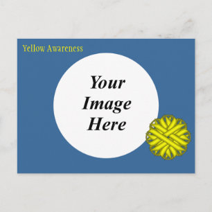 Carte Postale Ruban à fleurs jaunes Modèle par Kenneth Yoncich