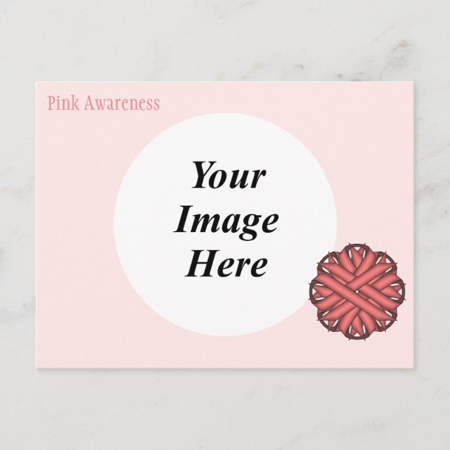 Carte Postale Ruban à fleurs roses par Kenneth Yoncich Modèle (Devant)
