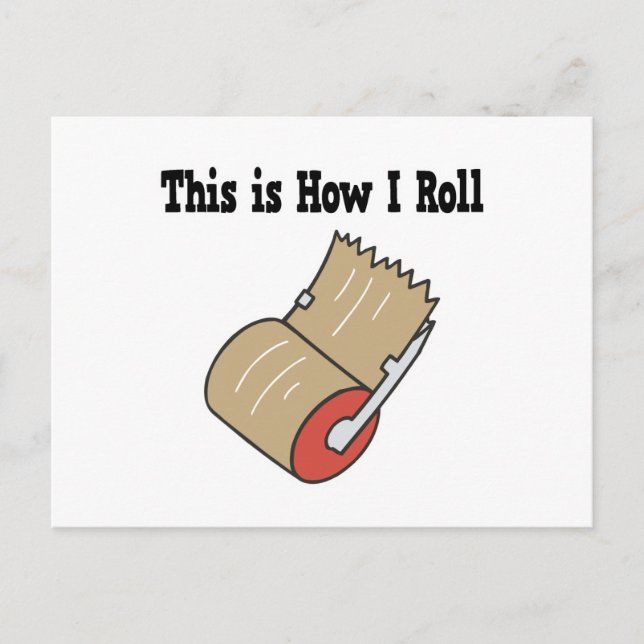 Carte Postale Ruban adhésif d'emballage How I Roll Mail (Devant)