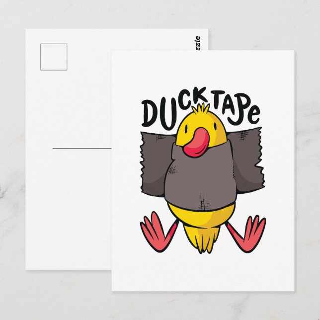 Carte Postale Ruban Canard Drôle (Devant / Derrière)