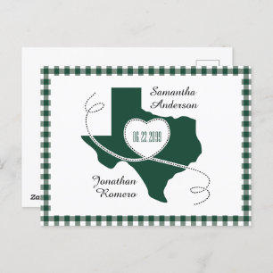 Carte Postale Ruban de curling Texas vert foncé Enregistrer la d