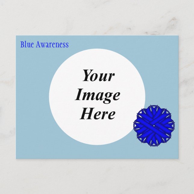 Carte Postale Ruban de fleurs bleues Modèle par Kenneth Yoncich (Devant)