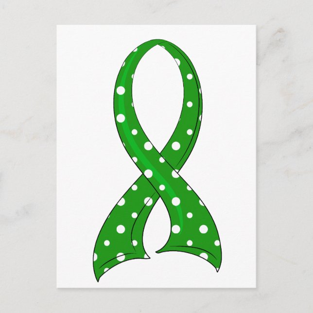Carte Postale Ruban de la Polka Dot Traumatic Brain Injury TBI (Devant)