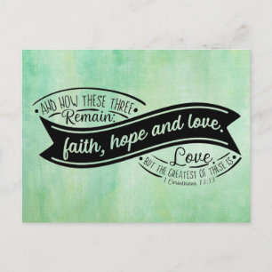 Carte Postale Ruban Faith Hope & Love