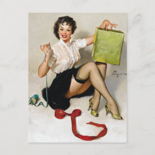 Carte Postale Ruban Pin Up