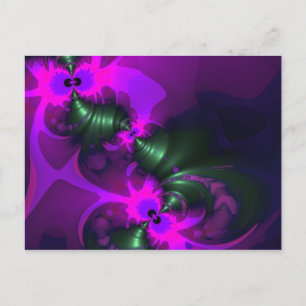 Carte Postale Rubans violets Imp, Violet et Magenta