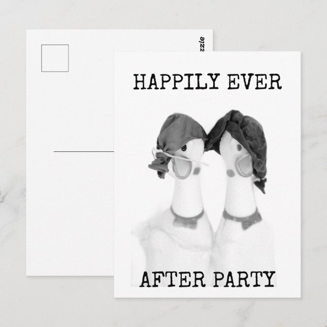 Carte Postale Rubber Chickens Happily Ever After Party Postcard (Devant / Derrière)