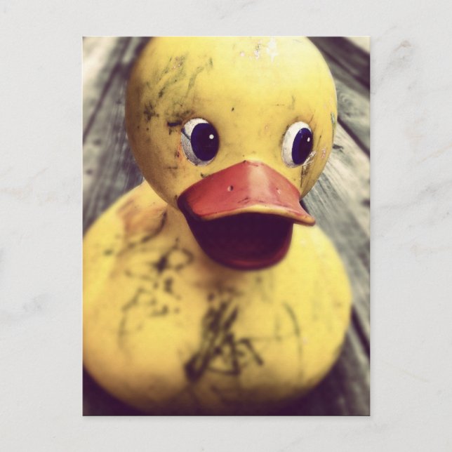 Carte Postale Rubber Jaune Ducky a besoin d'un bain ! (Devant)