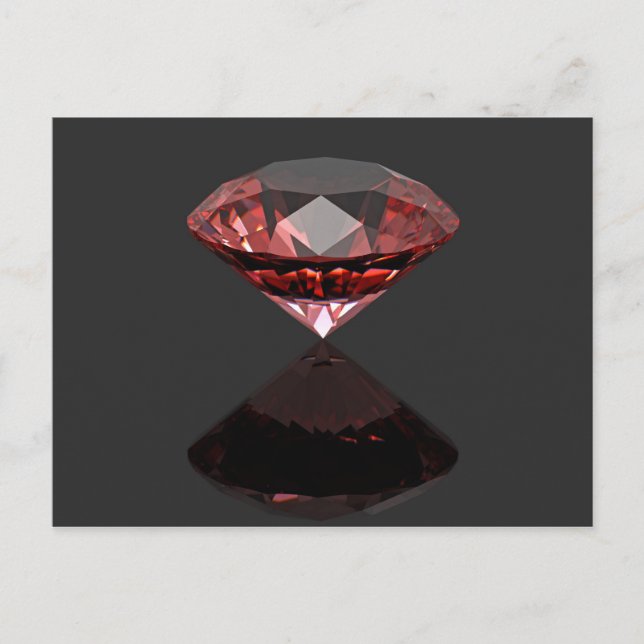 Carte Postale Ruby à diamant rouge (Devant)