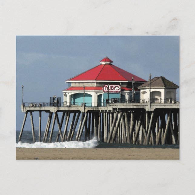 Carte postale Ruby's Diner Huntington Beach Pier (Devant)