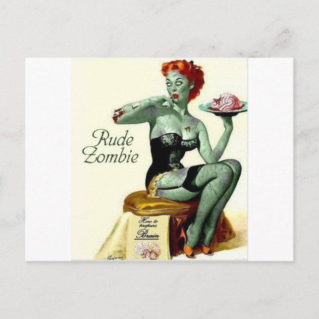 Carte Postale Rude Zombie "La première bouchée" (Devant)