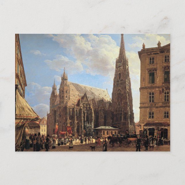 Carte Postale Rudolf von Alt Cathédrale Saint-Etienne de Vienne (Devant)